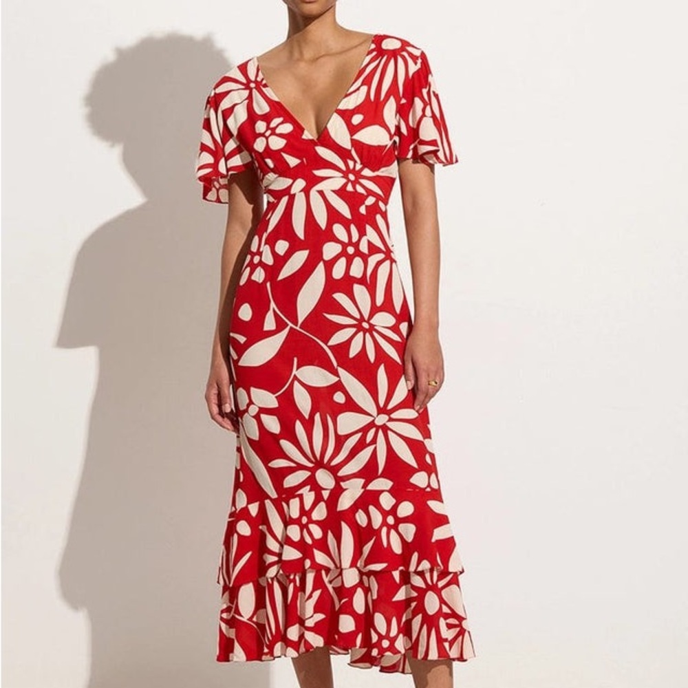 SAN ISIDRO MIDI DRESS - LA PAZ FLORAL | FAITHFUL THE BRAND | SIZE: 10